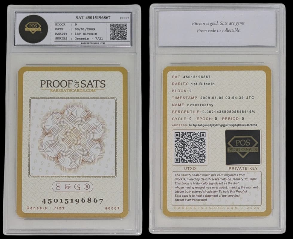 Proof of Sats card