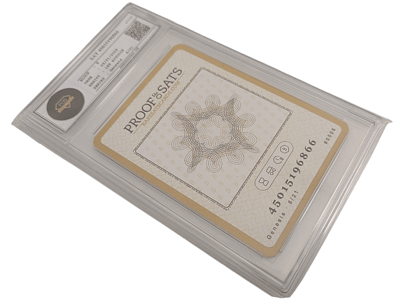 Proof of Sats — Genesis Collection physical collector card